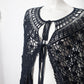 Veronique Branquinho FW 2014 large knit petrol blue cape