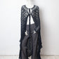 Veronique Branquinho FW 2014 large knit petrol blue cape