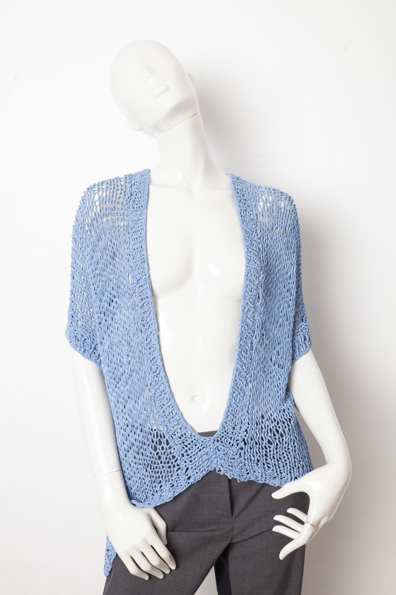 Veronique Branquinho 2000's prototype leather woven sweater