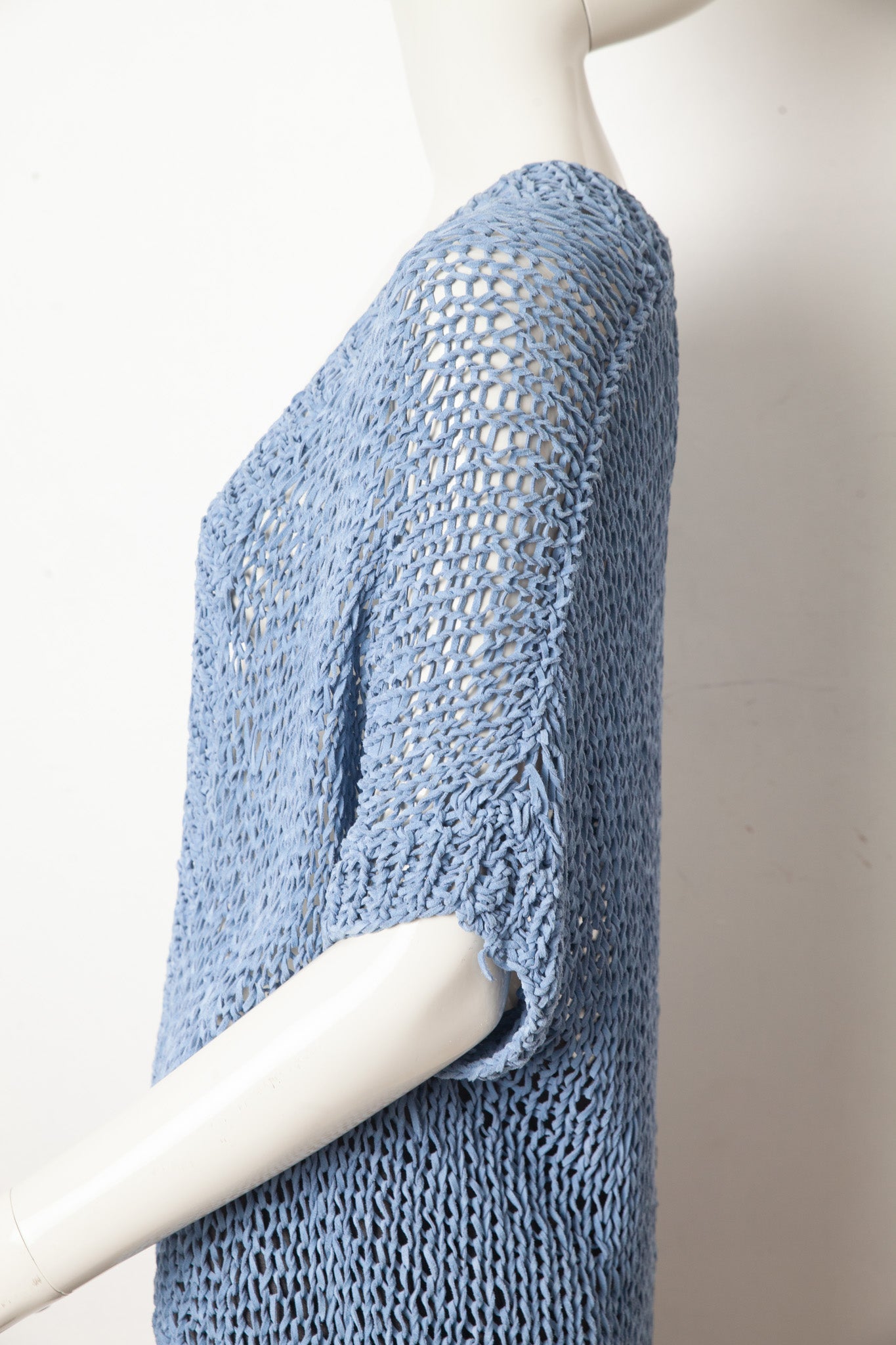 Veronique Branquinho 2000's prototype leather woven sweater