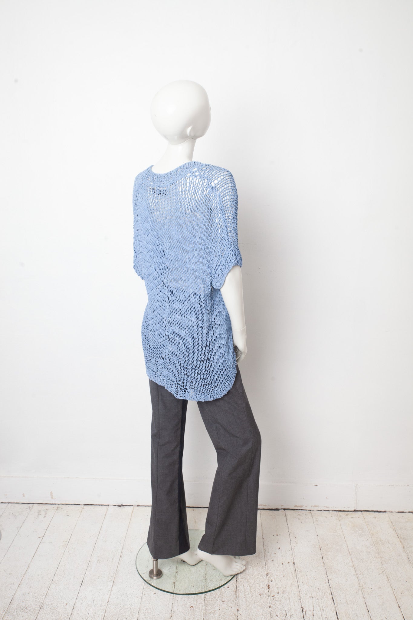 Veronique Branquinho 2000's prototype leather woven sweater