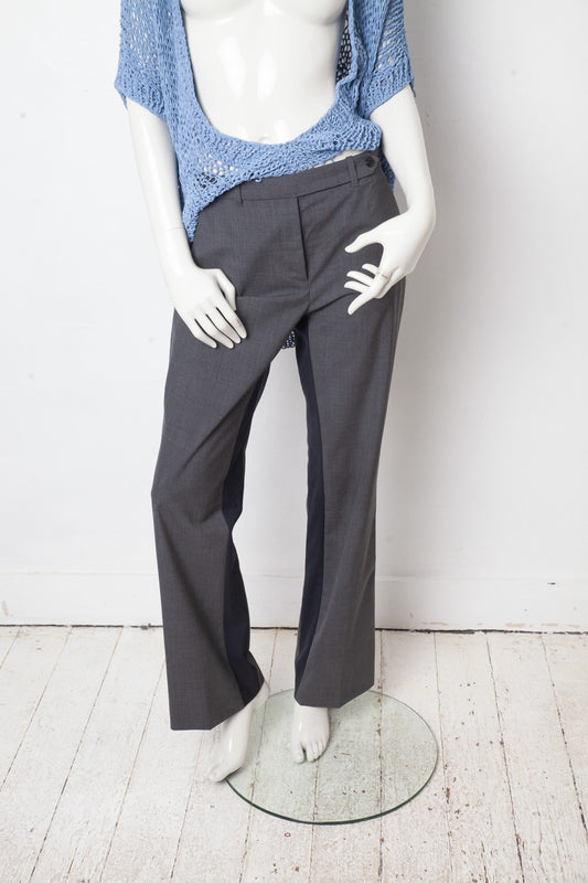 Prada 2017 grey wool straight trousers