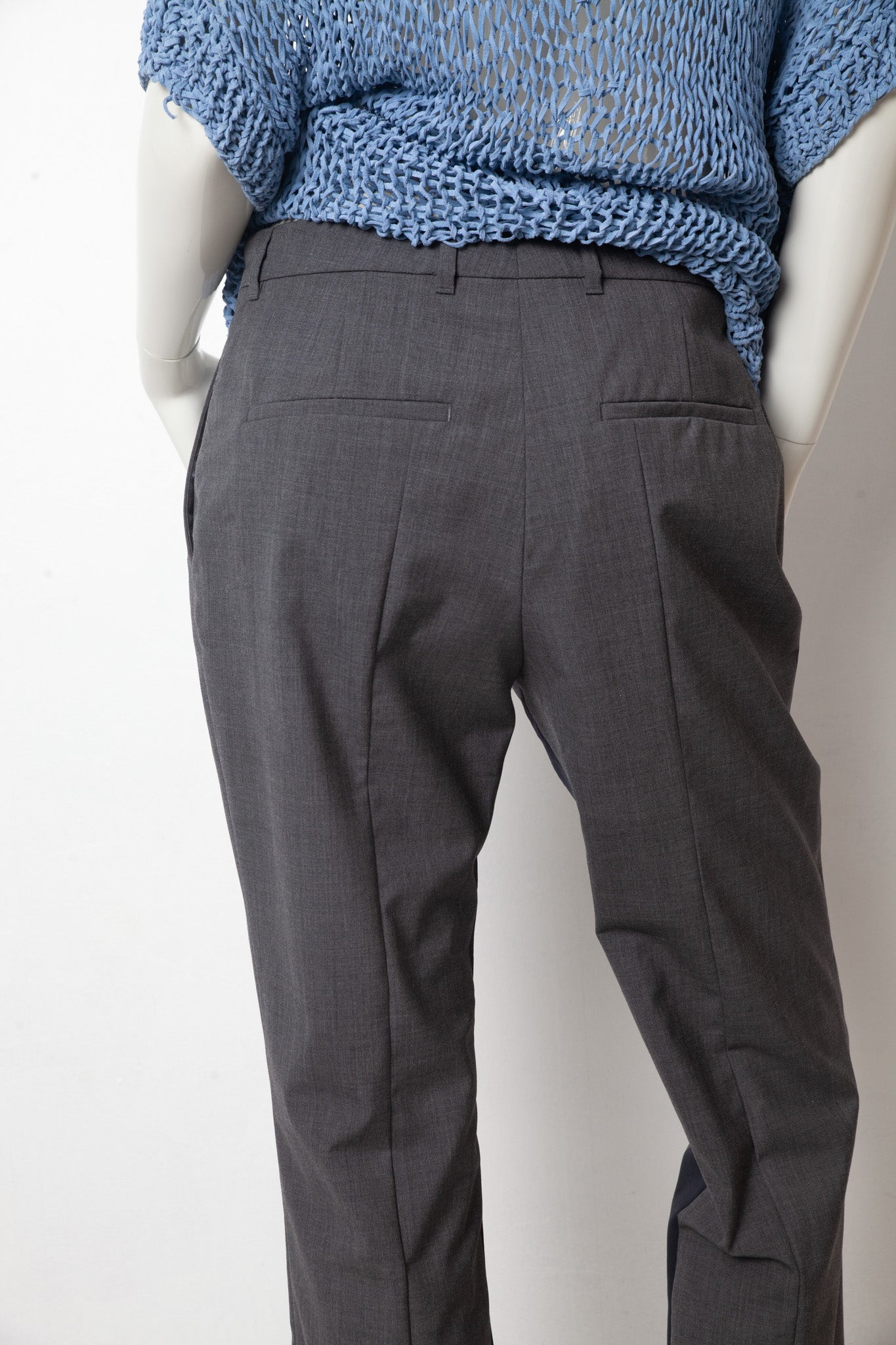 Prada 2017 grey wool straight trousers