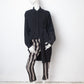 Ann Demeulemeester 2010's linen striped black and grey capri pants