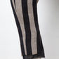 Ann Demeulemeester 2010's linen striped black and grey capri pants