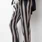 Ann Demeulemeester 2010's linen striped black and grey capri pants