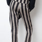 Ann Demeulemeester 2010's linen striped black and grey capri pants