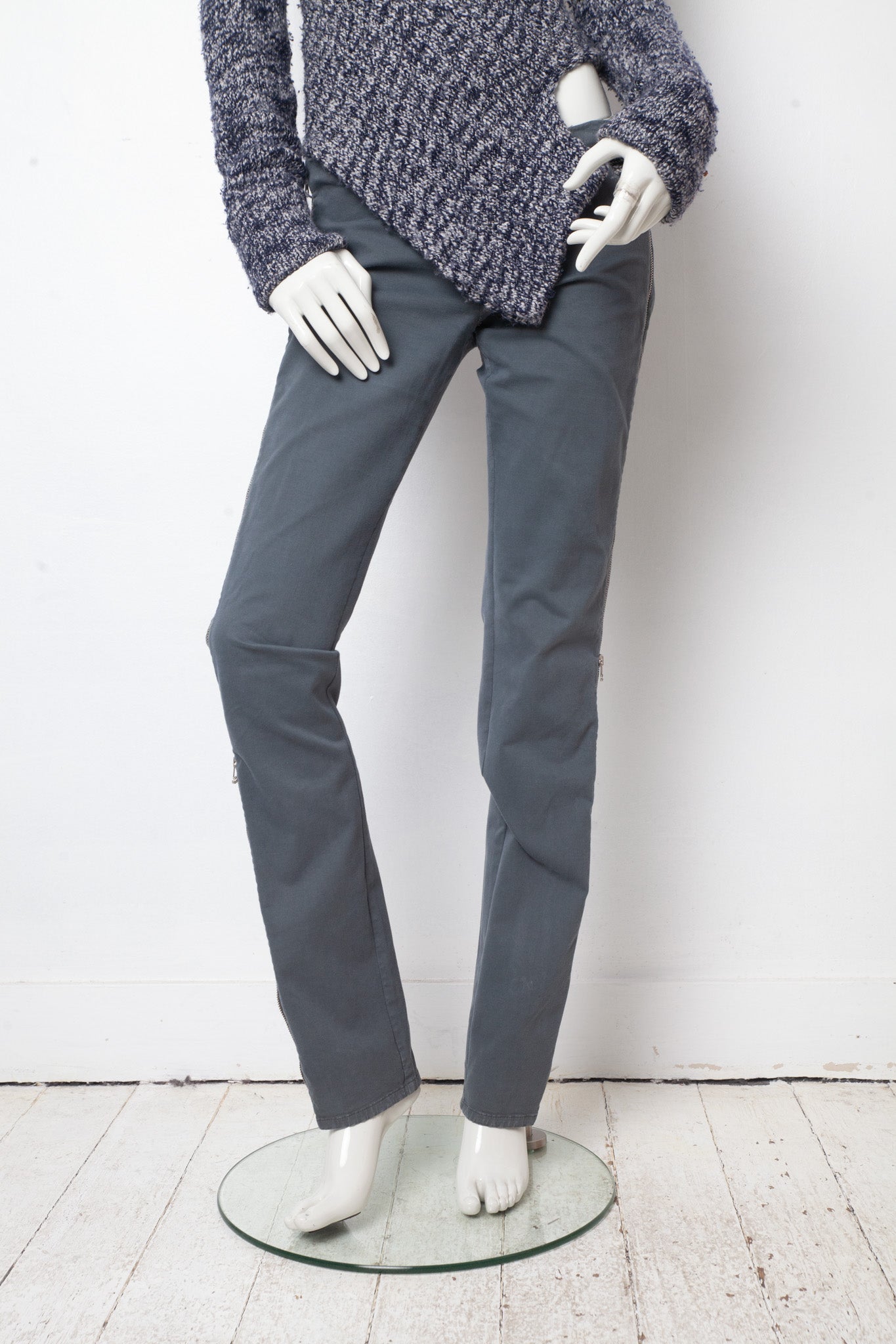 MM6 FW 2006 low waisted legging trousers with side zippers