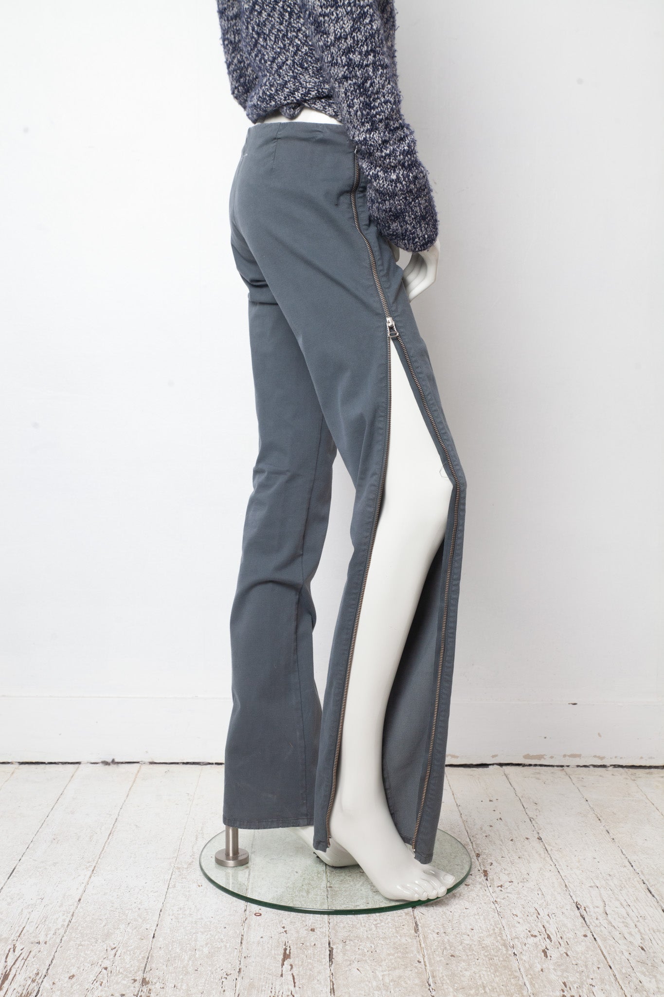 MM6 FW 2006 low waisted legging trousers with side zippers