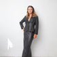 Balmain 2000's pigskin leather blue grey jacket with brass zippers