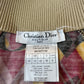 Christian Dior SS 2005 argyle zipper cardigan in yellow purple and black