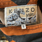 Kenzo 90's striped brown and black halter top