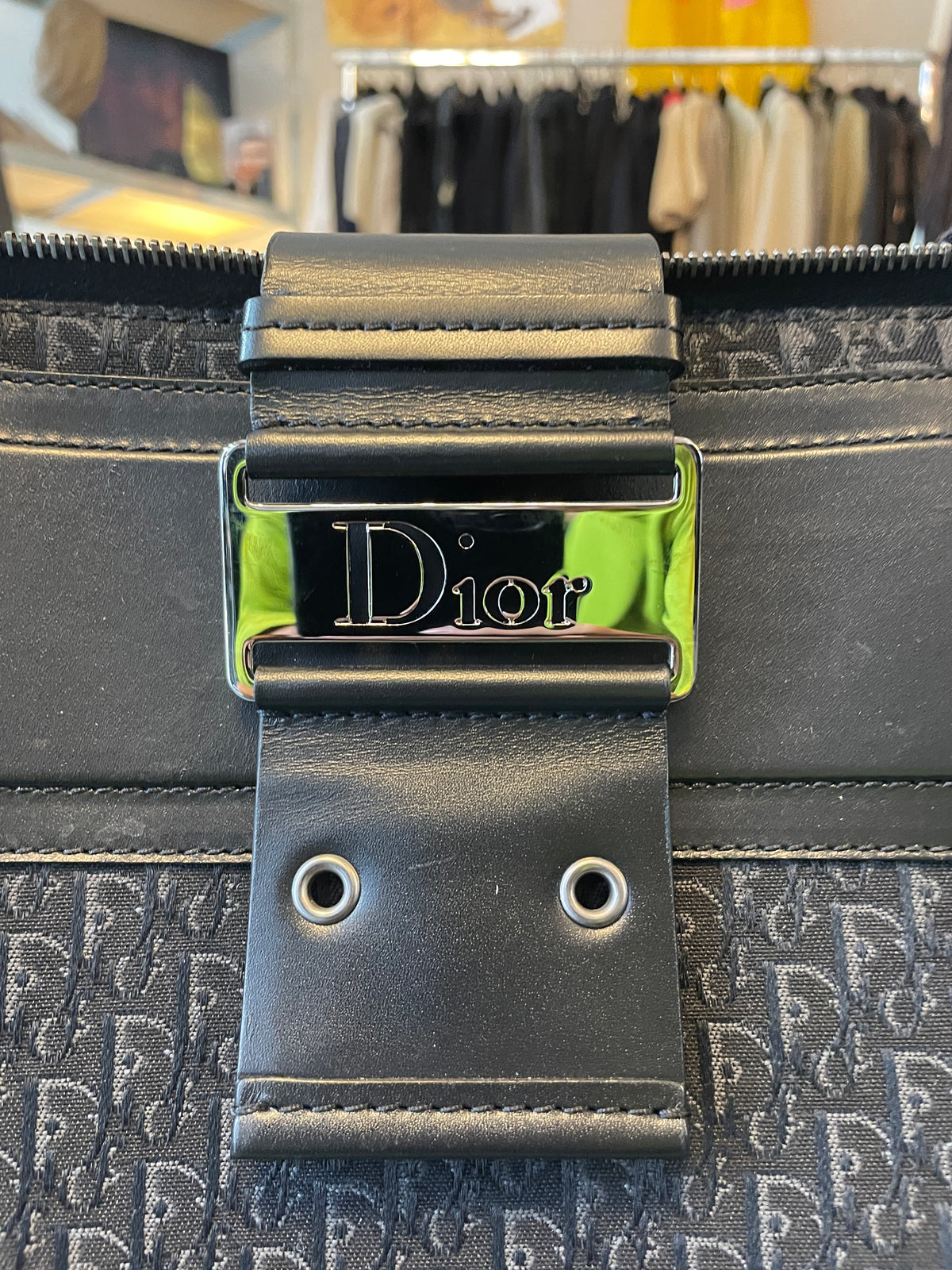 Dior Diorissimo 2002 Street Chic navy trotter canvas totebag
