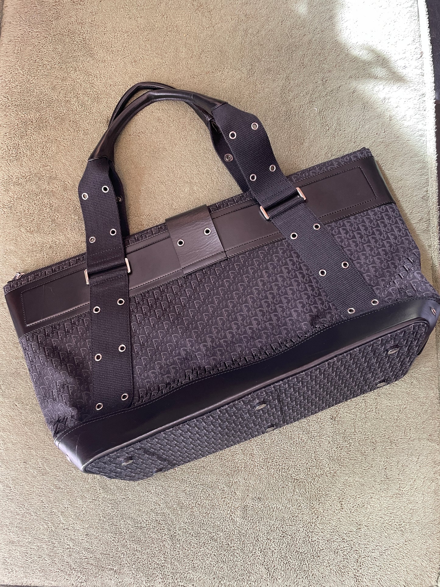 Dior Diorissimo 2002 Street Chic navy trotter canvas totebag