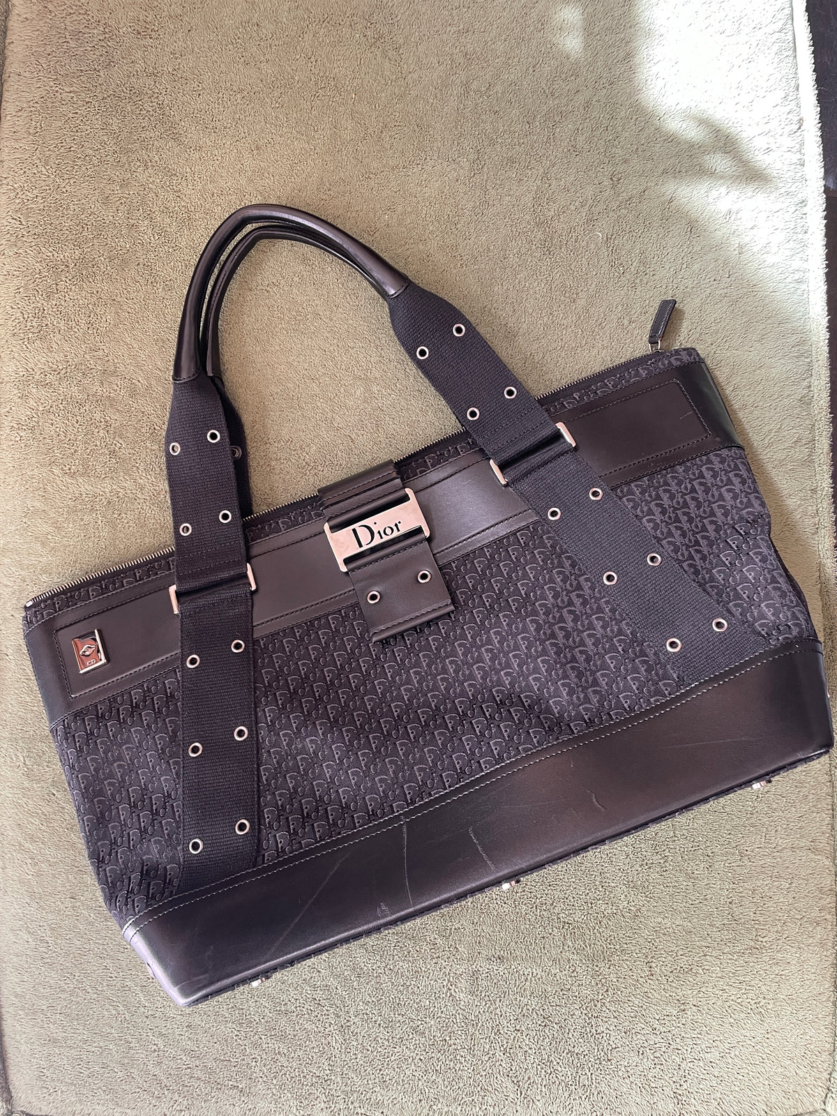 Dior Diorissimo 2002 Street Chic navy trotter canvas totebag