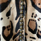 Pollini 2000's goat fur coat with leopard print