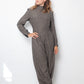 vintage custom grey made wool jumpsuit from Chanel fabric