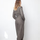 vintage custom grey made wool jumpsuit from Chanel fabric