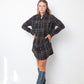 Veronique Branquinho FW 2003 checkered brown and blue cotton shirt dress