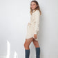 Veronique Branquinho FW 20002 cream corduroy shirt dress with belt