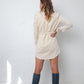 Veronique Branquinho FW 20002 cream corduroy shirt dress with belt