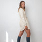 Veronique Branquinho FW 20002 cream corduroy shirt dress with belt