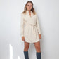 Veronique Branquinho FW 20002 cream corduroy shirt dress with belt