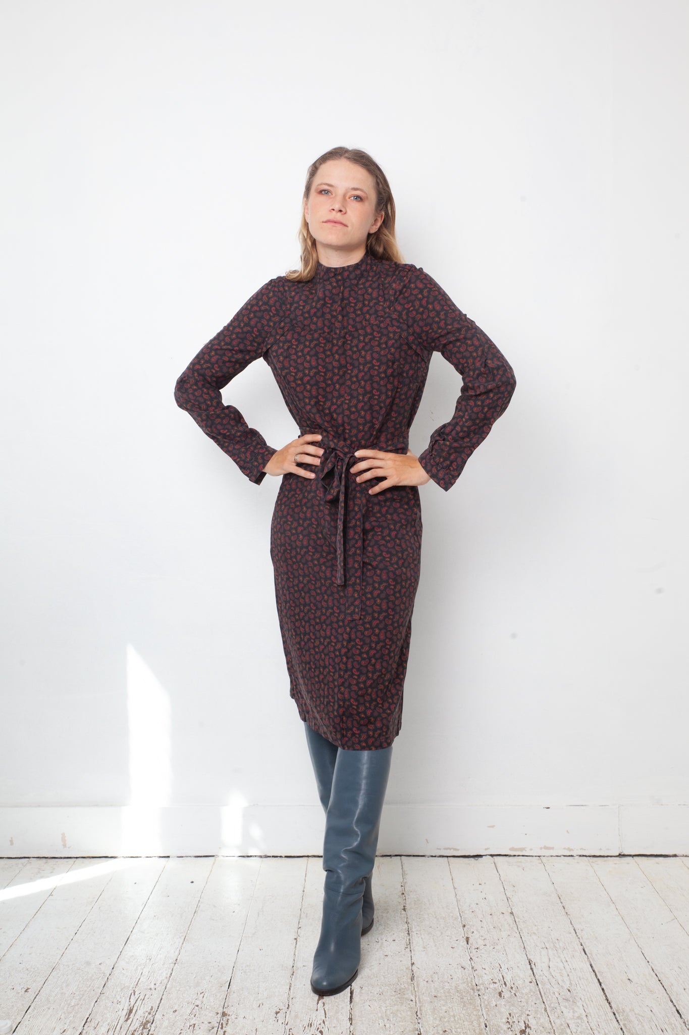 Veronique Branquinho AW 2006-2007 washed cotton paisley print dress