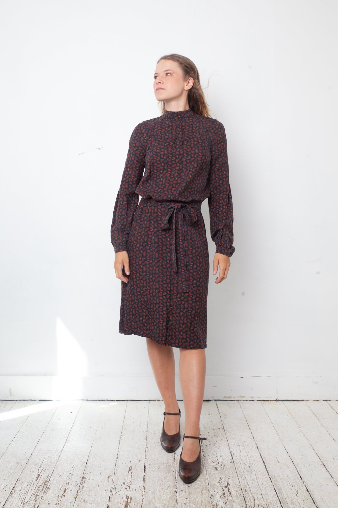 Veronique Branquinho AW 2006-2007 washed cotton paisley print dress
