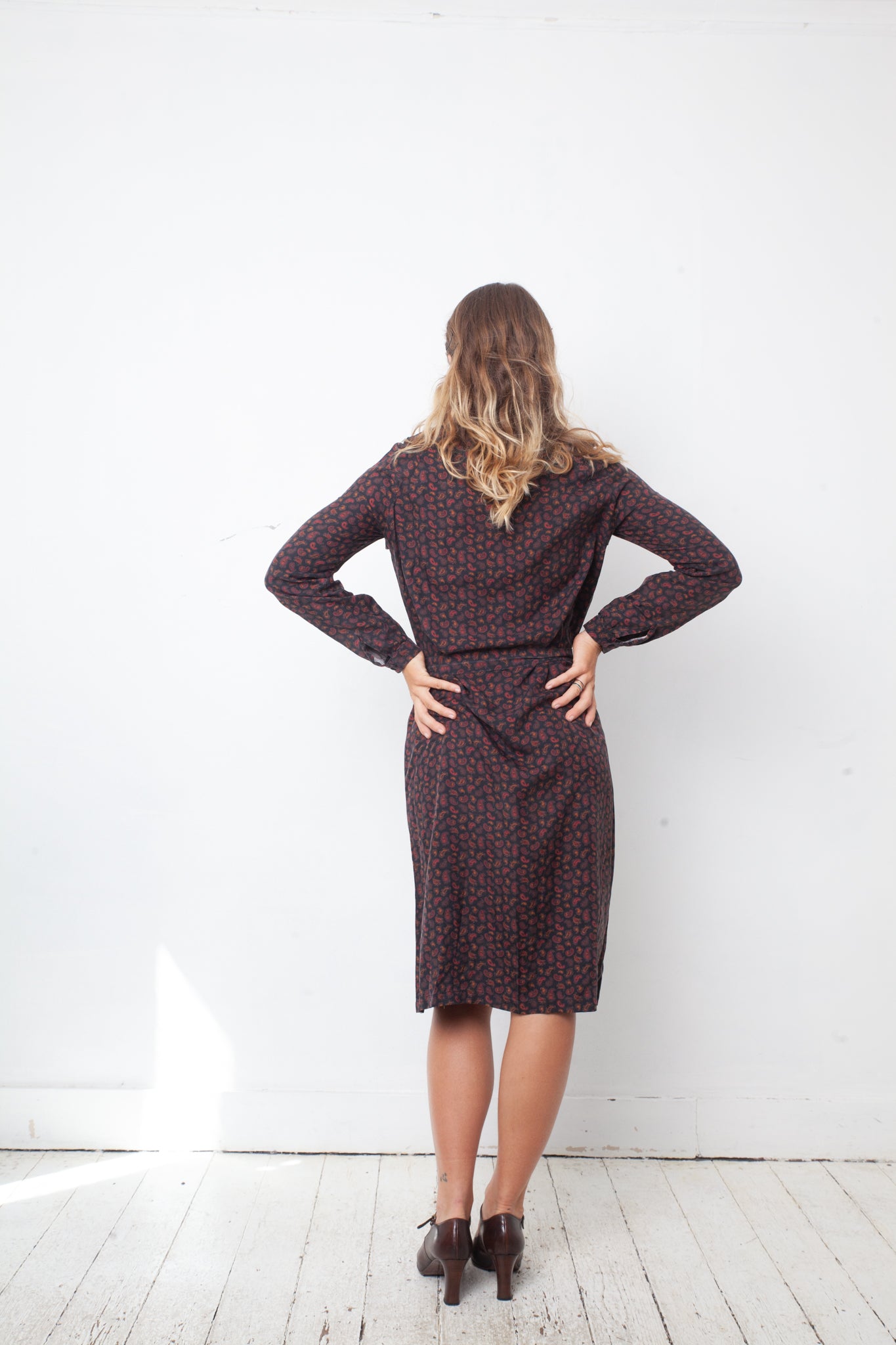Veronique Branquinho AW 2006-2007 washed cotton paisley print dress