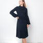 Christian Wijnants 2000's petrol blue "medieval" type cotton dress