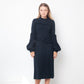 Christian Wijnants 2000's petrol blue "medieval" type cotton dress