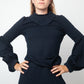 Christian Wijnants 2000's petrol blue "medieval" type cotton dress