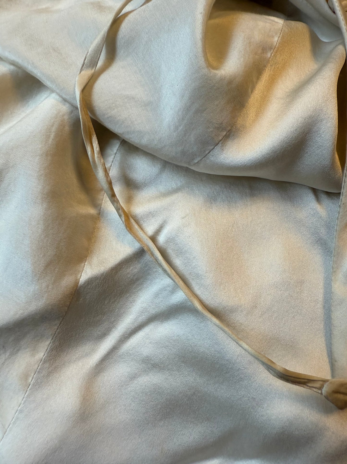 Ann Demeulemeester 2000's ivory silk draped jumpsuit / dress