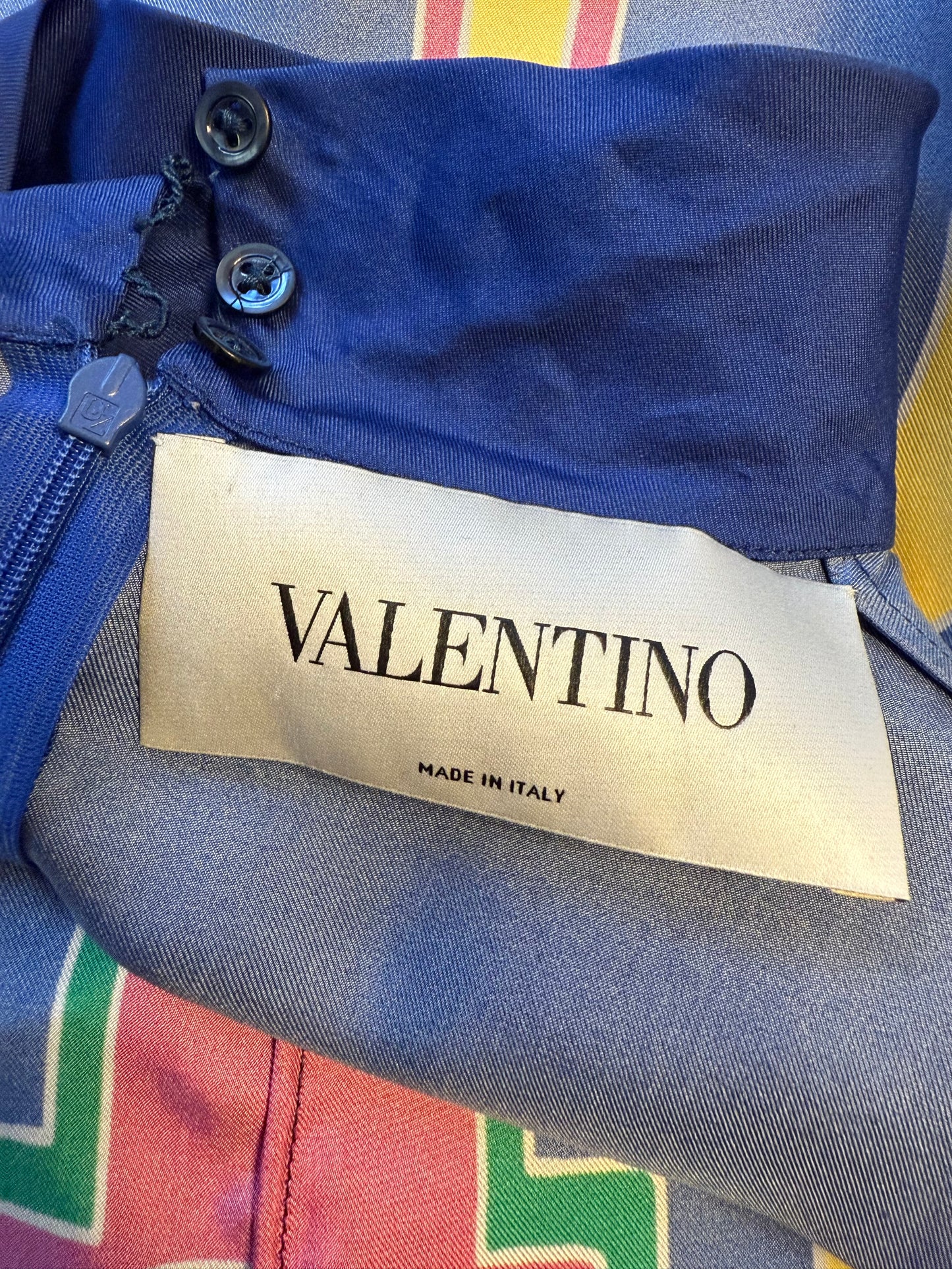 Valentino Pre Fall 2016 silk multicolour Empire State Building mini dress