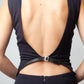Dirk Bikkembergs 2000's low waist navy wool jumpsuit with open back and belt