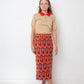 Dries van Noten FW 2017 graphic pattern red knit pencil skirt