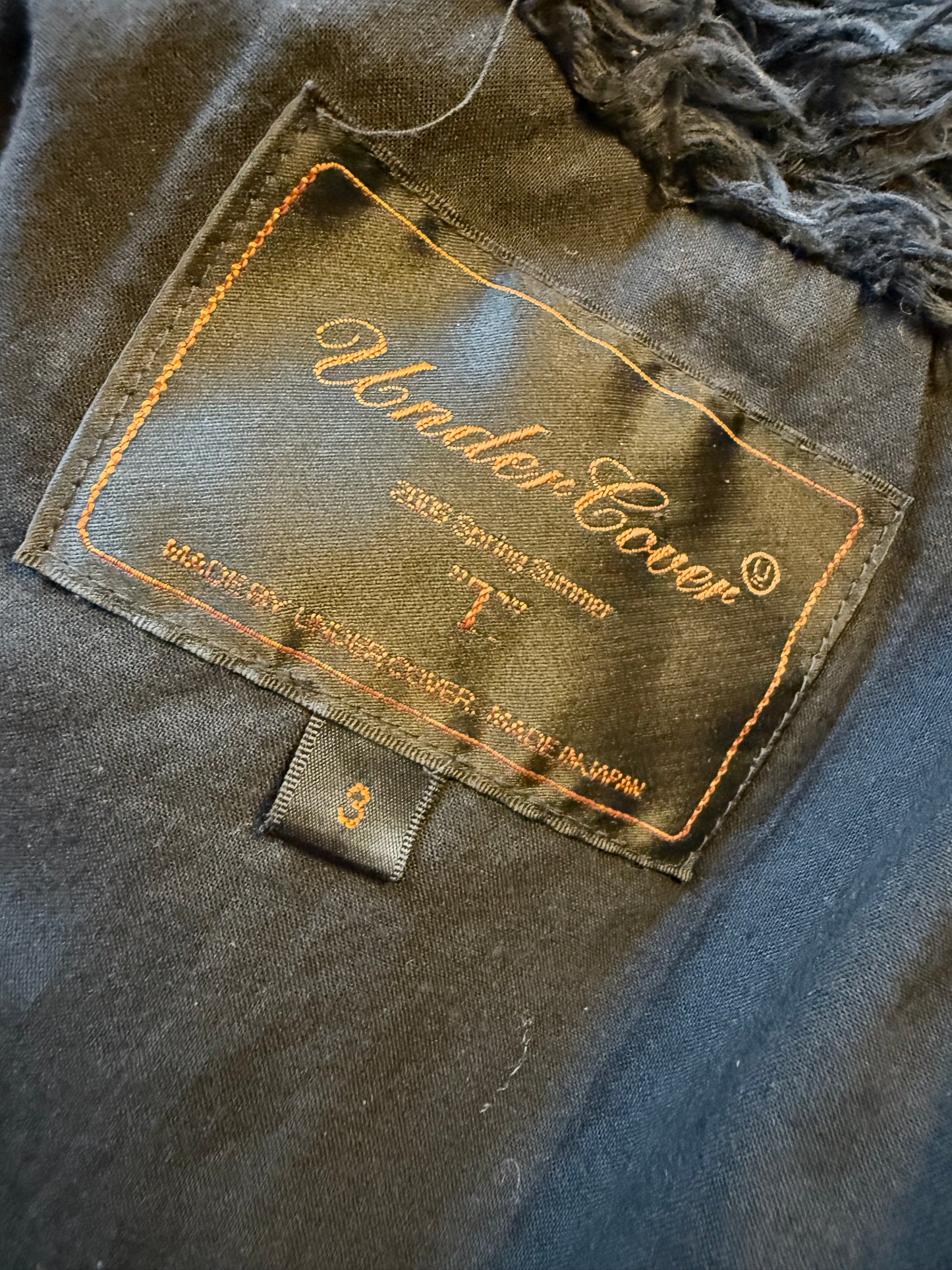 Undercover Spring 2006 unraveling fringe wool black gilet