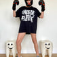 Jean-Paul Lespagnard "Cheese on Fleek" black cotton oversize t-shirt
