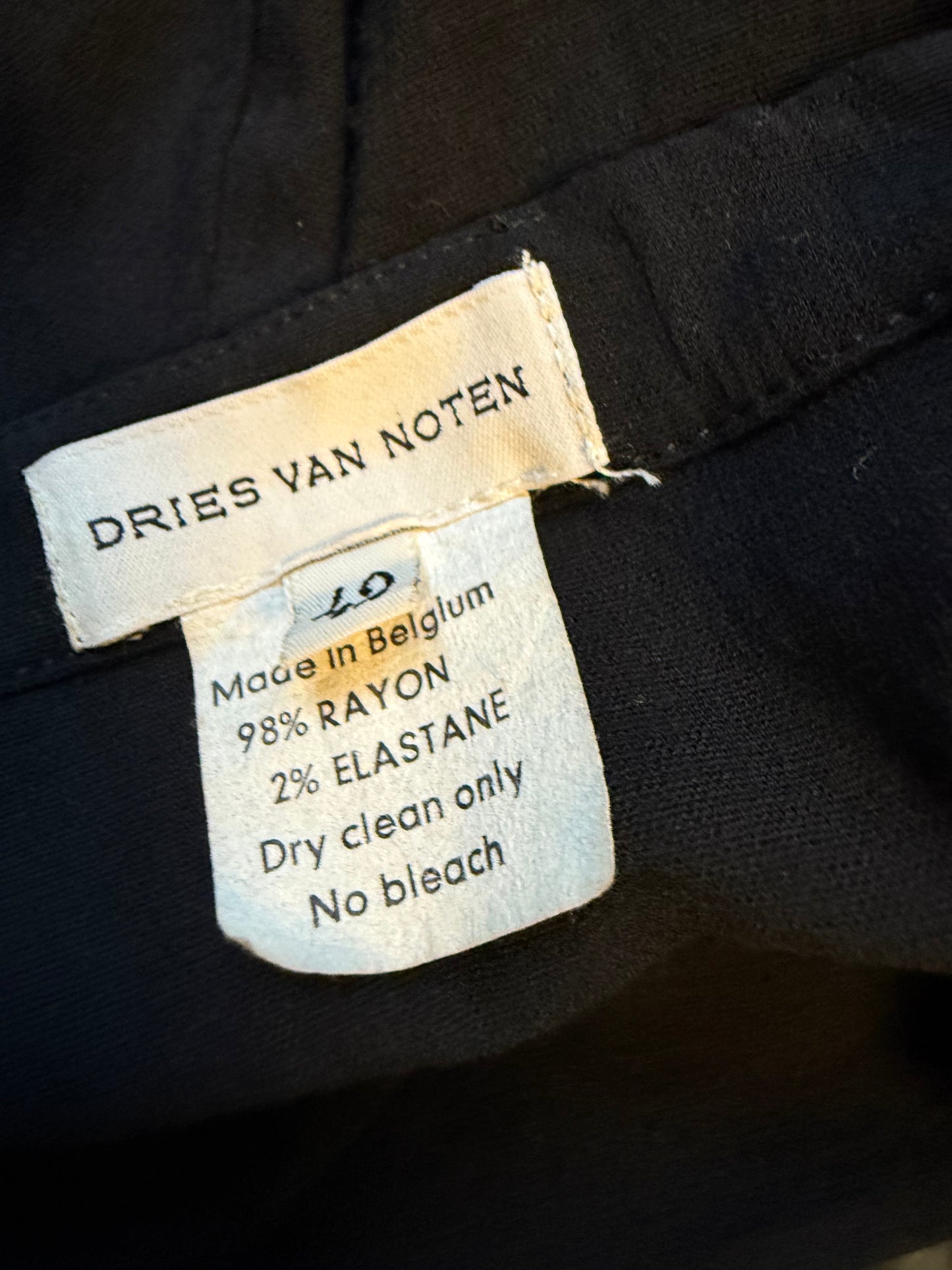 Dries van Noten 90's black rayon maxi skirt