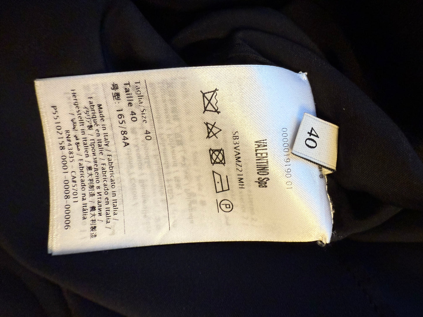 Valentino black slip on dress with lace trims and butterfly embroideries