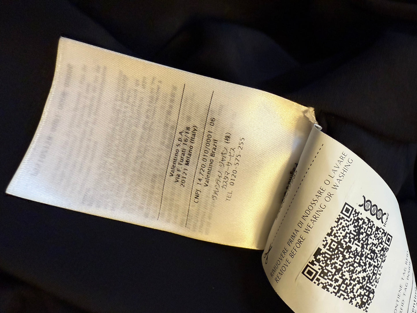 Valentino black slip on dress with lace trims and butterfly embroideries