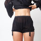 1940's black sheer shorts with garter belt