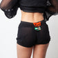 1940's black sheer shorts with garter belt