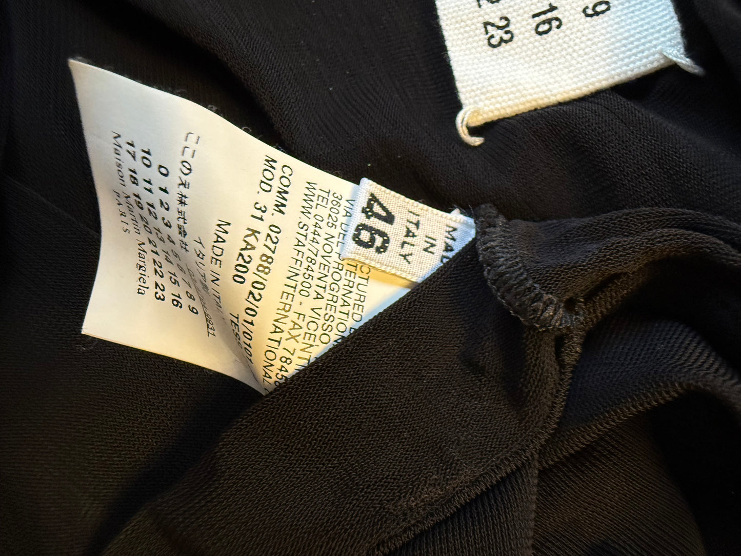 Martin Margiela Spring 2001 black extra long leggings