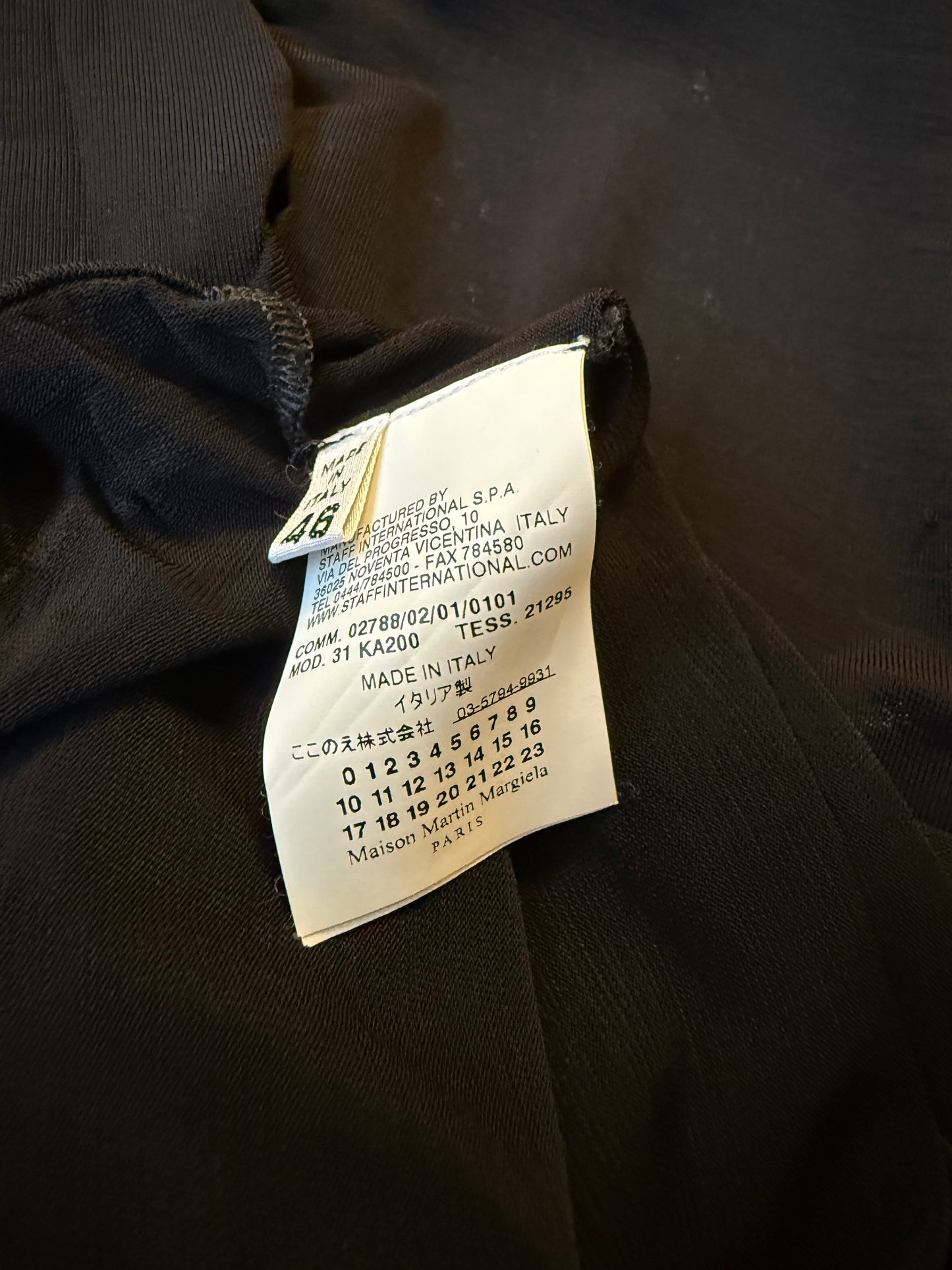 Martin Margiela Spring 2001 black extra long leggings