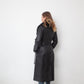 vintage 2000's black leather coat with removable Mongolian fur collar