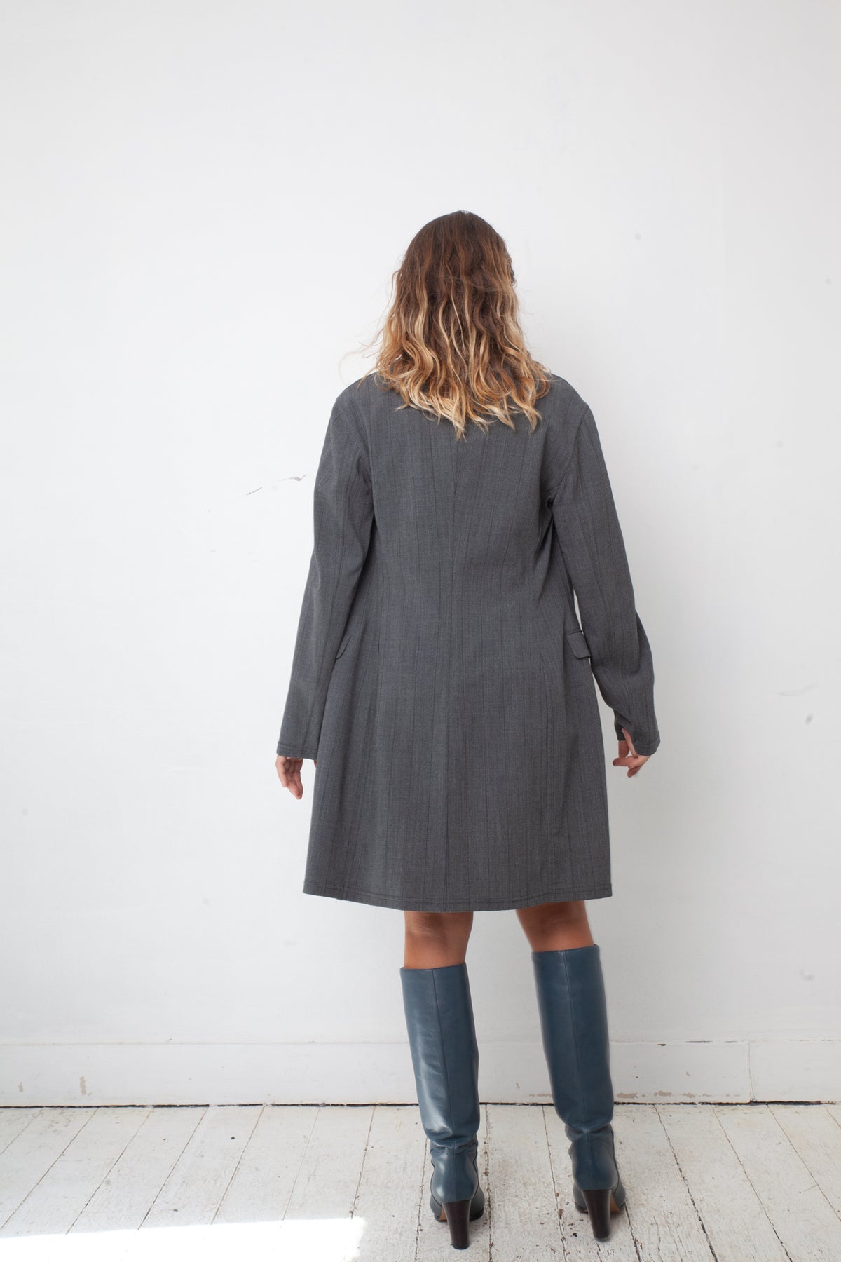 Mani by Armani 90's grey viscose & wool set (cardigan with matching sleeveless vest)