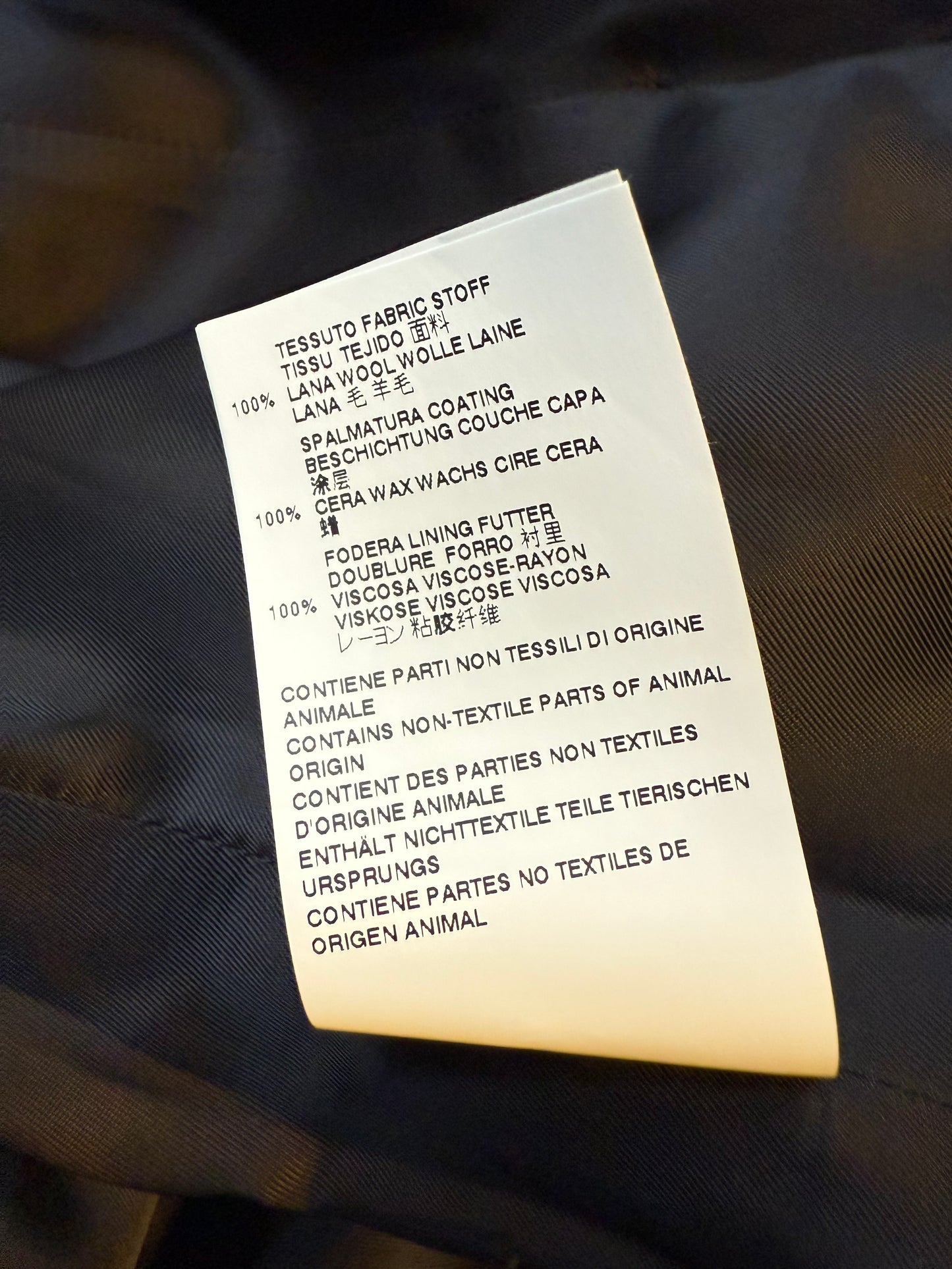 Maison Margiela white label FW 2014 dark blue wool tweed dress