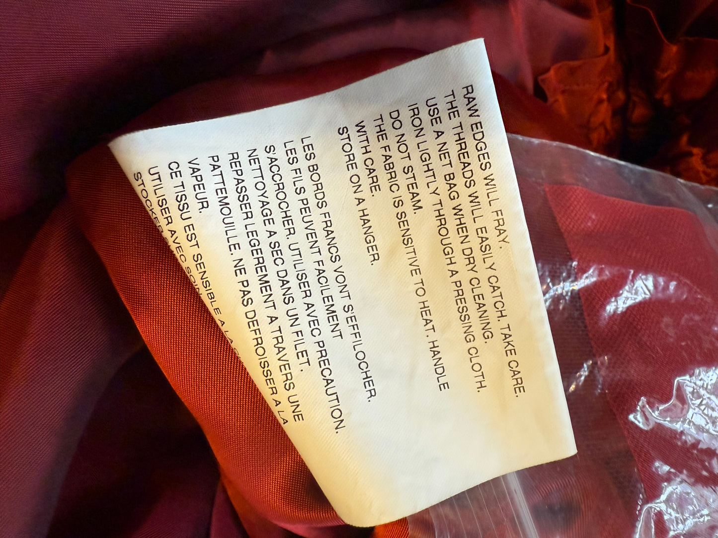 Noir Kei Ninomiya 2020’s red silky tulle A-line dress